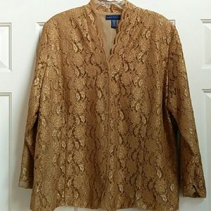 Gorgeous gold lace fully lined top